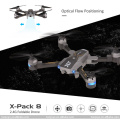 SJY-X-Pack 8 flux optique positionnement hauteur set drone pliable wifi FPV drone avec 720p HD caméra LED lumière PK Eachine E58